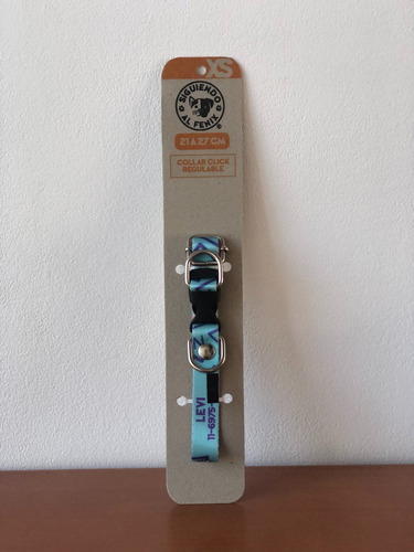 Collar Para Mascotas Perro Gato Con Nombre- Todos Los Talles Varios Rocco Blue S - 26 A 36 Cm