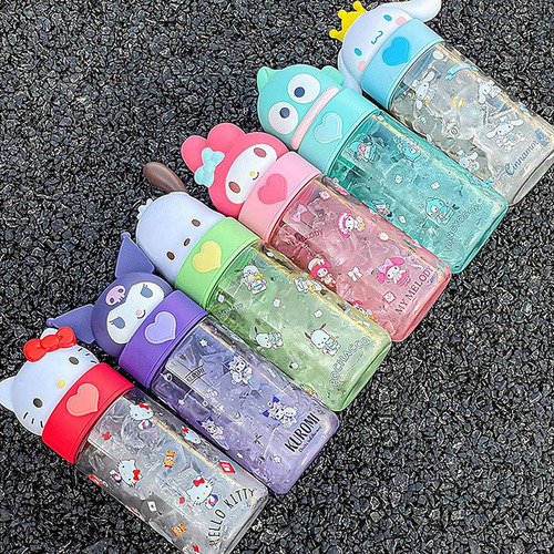 Botella De Agua Portátil 500ml Sanrio Personajes Color Melody