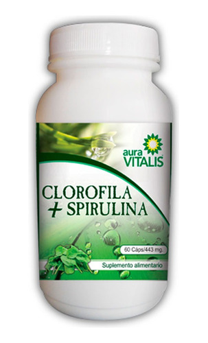 2 Unidades Clorofila + Spirulina 60 Caps. Aura Vitalis.