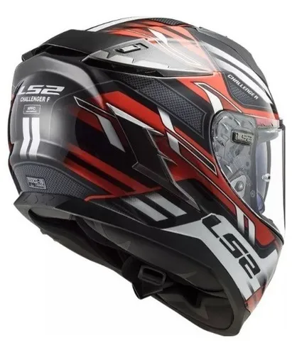 Casco Ls2 Ff327 Challenger Spin Negro Rojo Tamaño del casco S