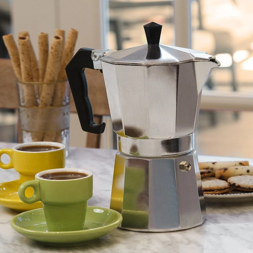 Cafetera Prensa Italiana 3 Pocillos Chica Aluminio