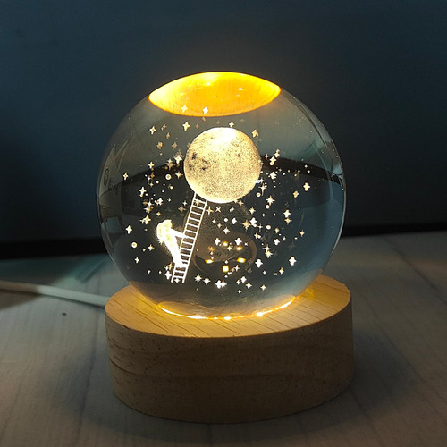 Lámpara Nocturna Con Forma De Diente De León, Bola De 6 Cm Y