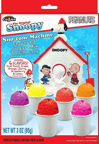 Snoopy Snow Cone Maker Recarga 3 Oz