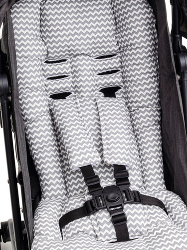 Colchonete Almofada Para Os Carrinho Zig Zag Cinza