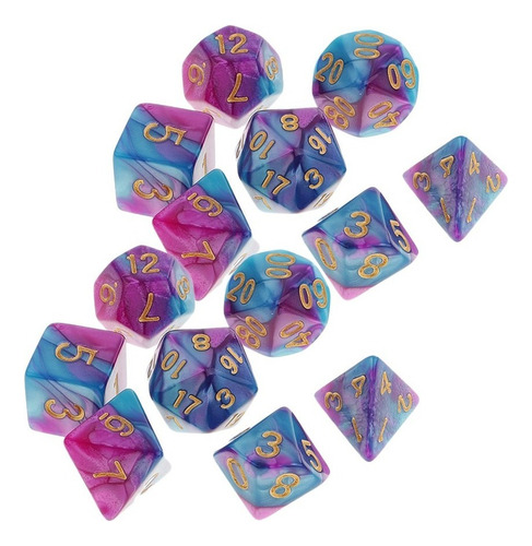 Aa 14 Pcs Dado Poliédrico Dice D4-d20 Para Dungeons &