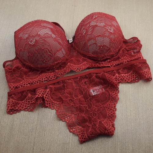 Conjunto Amélia - Conjunto Lingerie Rendado Com Bojo