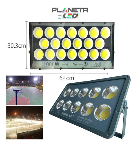 Reflector Led 1000w Alta Potencia Y Bajo Consumo Impermeable