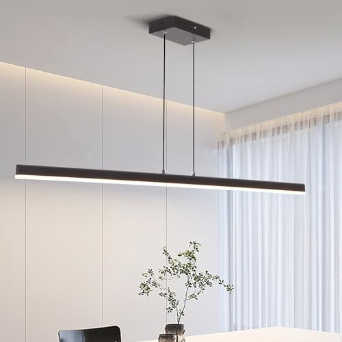 Lámpara Colgante Lineal, Luz Led Regulable Para Isla De Coci