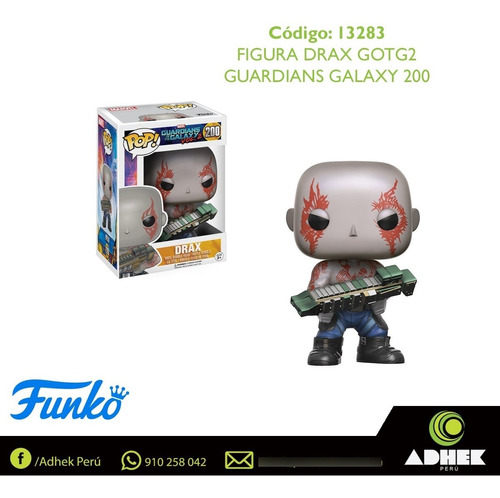 Figura Drax Gotg2 Guardians Galaxi 200 Funko - 13283