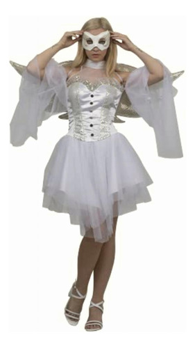 White Angel, Disfraz Vestido De Angel Para Mujer Talla S,