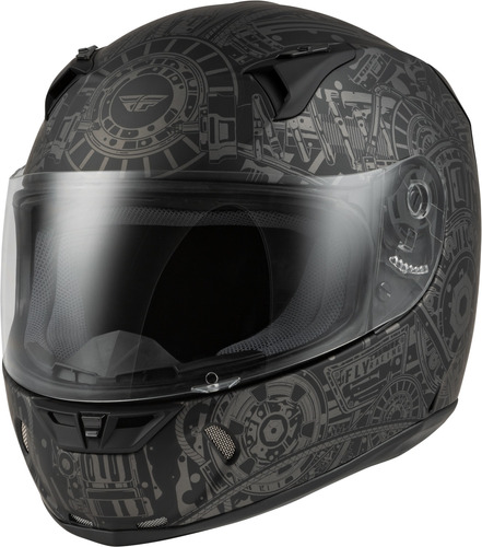 Casco Fly Racing Revolt Matrix Gris Mate/negro Xs