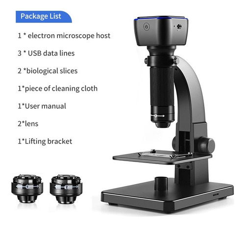 Microscopio Digital Con Wifi Lente Dual Aumento Microscopio