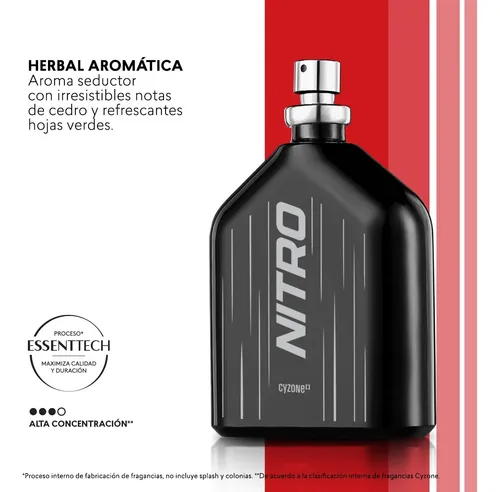 Perfume Nitro Negra Hombre 100 Ml Cyzone | Cuotas sin interés