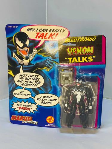 Marvel Toy Biz Venom Electrónico Que Habla Súper Héroes 1991