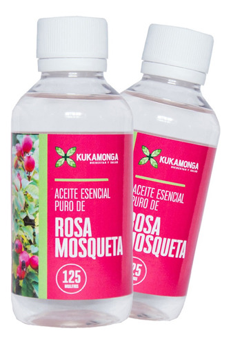 Kit De 2 Frascos De Aceite Esencial De Rosa Mosqueta -125 Ml