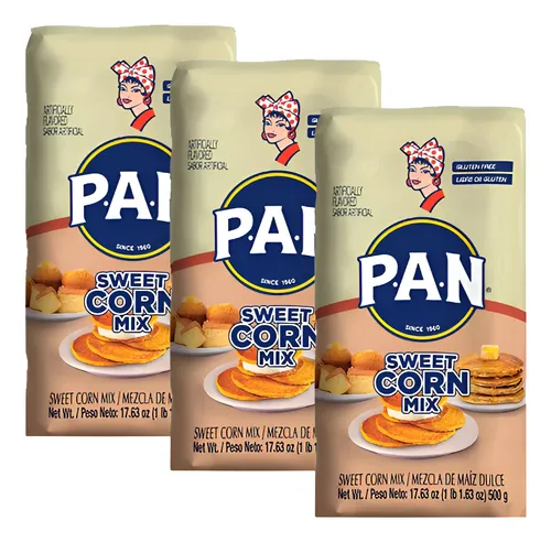 comprar 3pz Harina Pan De Maíz Dulce Precocido Elote Arepas Chocolo