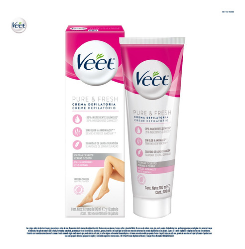 Crema Depilatoria Piel Normal Veet Pure Corporal -100ml