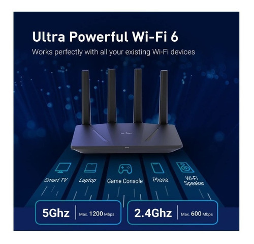 Gl-inet Gl-ax1800 (flint) Router Inalámbrico Gigabit Openwrt Color Negro