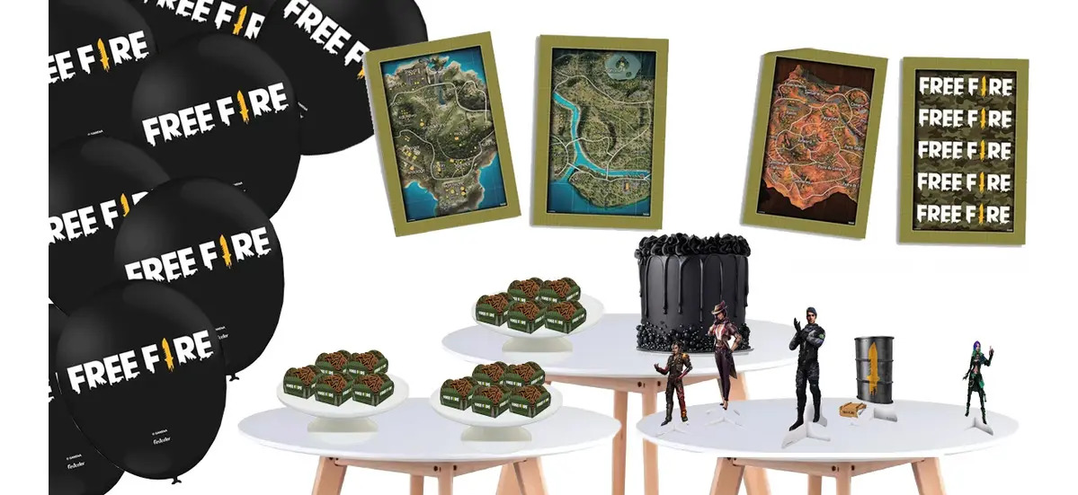Kit Festa Free Fire Aniversário Decoração