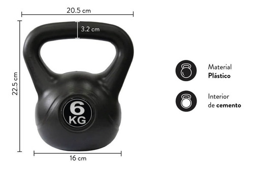 Pesa Rusa 6 Kg Kettlebell Mancuerna Para Entrenamiento