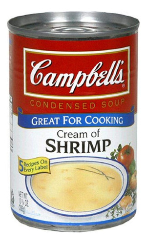 Campbell's Crema De Sopa De Camarones, Latas De 10.75 Onzas 