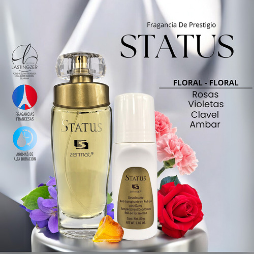 Zermat Status Eau De Parfum Spray 60 Ml Mujer + Desodorante