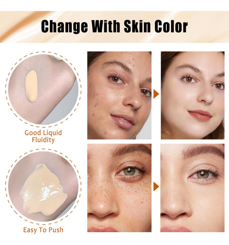 Base Líquida Tlm Color Changing Spf15 30ml Para Todas As Pel
