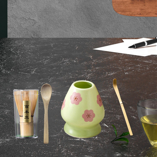 4 Piezas Batch De Té Matcha, Soporte De Cerámica, De Té