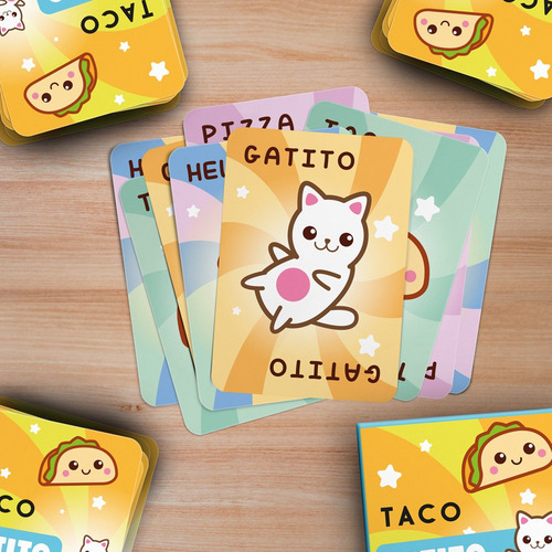 Taco Gatito Pizza Buró Juego De Mesa (cartas)