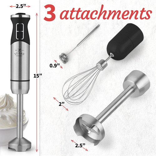 Licuadora De Inmersión Zulay Kitchen Durable Con Acero Inoxi