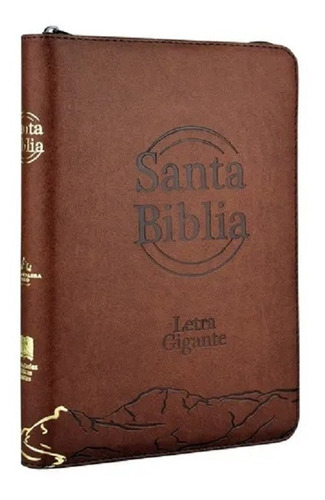 Biblia Letra Gigante Rvr1960 Imitación Café, Cierre E Índice