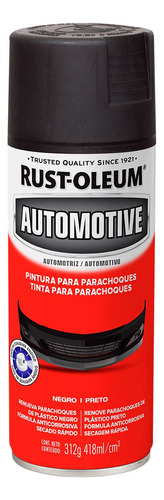 Pintura Aerosol Paragolpes Negro Mate Automotive Rust Oleum