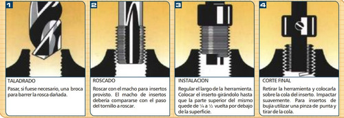 10 Insertos Roscados M14x1.25x18 Helicoil Para Bujias