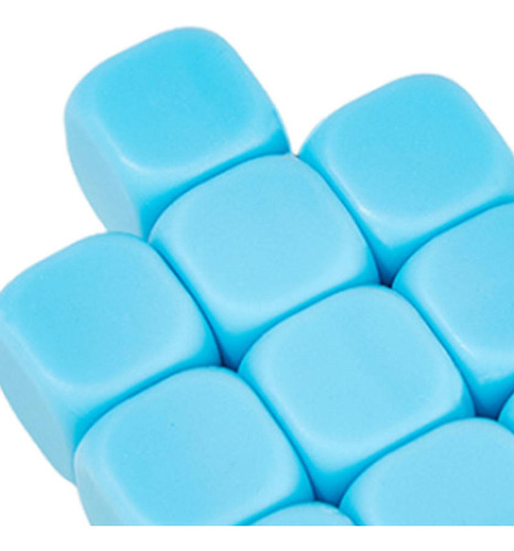 3 X 10 Cubos De Dados En De 16 Mm, Dados Redondeados De Azul