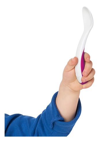 Juego De Cubiertos De Plástico (cuchara Tenedor) Oxo Tot Rosa Chicle Liso