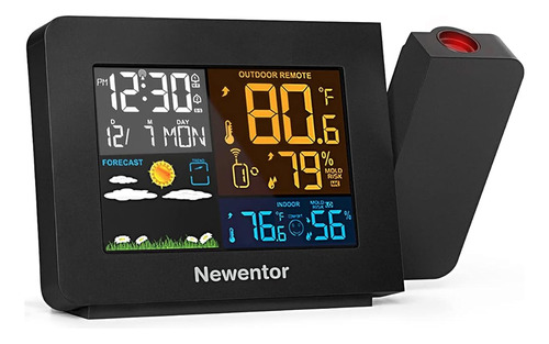 Newentor Reloj Despertador De Proyección Atómica Con Estació