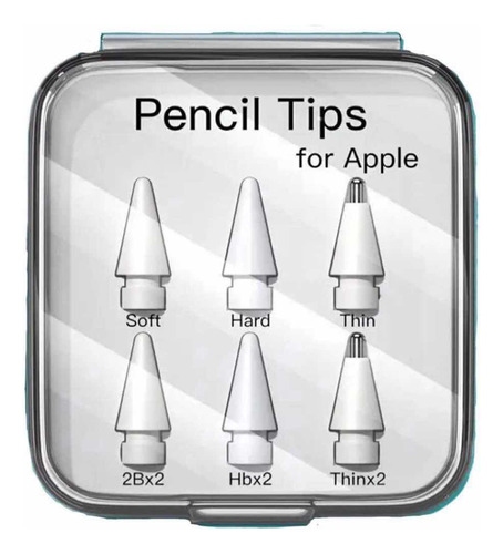 Set X6 Puntas Compatibles Con Lápiz Pencil 1 Y 2