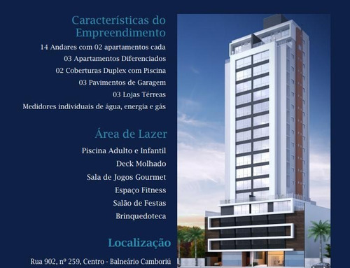 Imagem 3 de 6 de Apartamento Zona Central Para Venda Em Balneário Camboriú, Centro, 3 Dormitórios, 3 Suítes, 4 Banheiros, 2 Vagas - Agatha Ch_1-1676805