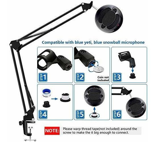 Soporte De Micrófono Kasonic, Brazo De Suspensión Ajustabl