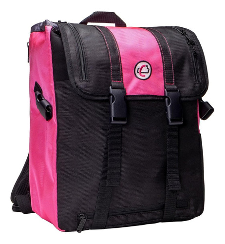 Mochila Case It Para Laptop 13 Pulgadas Color Negro Y Rosa