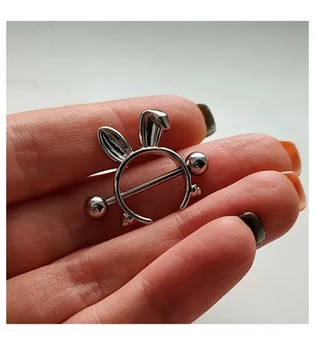 Piercing Pezón Nipple Rabbit Conejo Acero Quirúrgico Pw3z