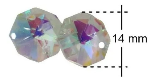 Octagonos De Cristal Color Tornasol (100pzas)