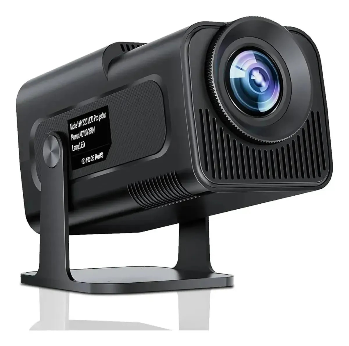 Projetor EDV HY320 Portátil HD Nativo com Android Smart TV, Wi-Fi 6 e Bluetooth