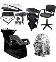 Comprar Combo Peluqueria, Lavacabezas. Silla, Carro, Plancha,tijeras