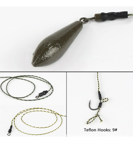 2 Pesca De Carpa, Aparejo De Pelo, Alambre Trenzado, 50