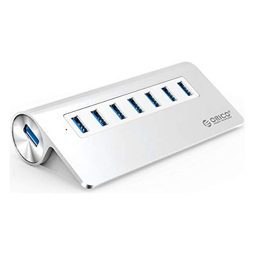 Orico Hub Usb 3.0 De 7 Puertos De Aluminio Con Adaptador De