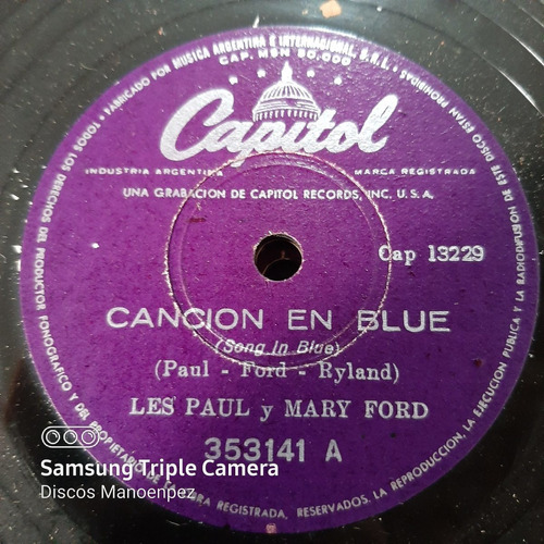 Pasta Les Paul Y Mary Ford Capitol 353141 C152