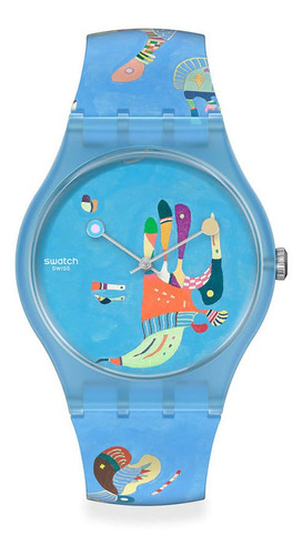 Reloj Swatch Blue Sky By Vassily Kandinsky Suoz342