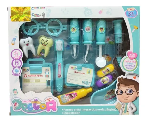 Set M dico Dental De Juguete Doctor Dentista Accesorios Azul