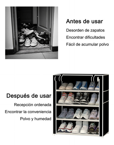 Zapatero De Entrada Multicapa Refuerzo Negro Negro